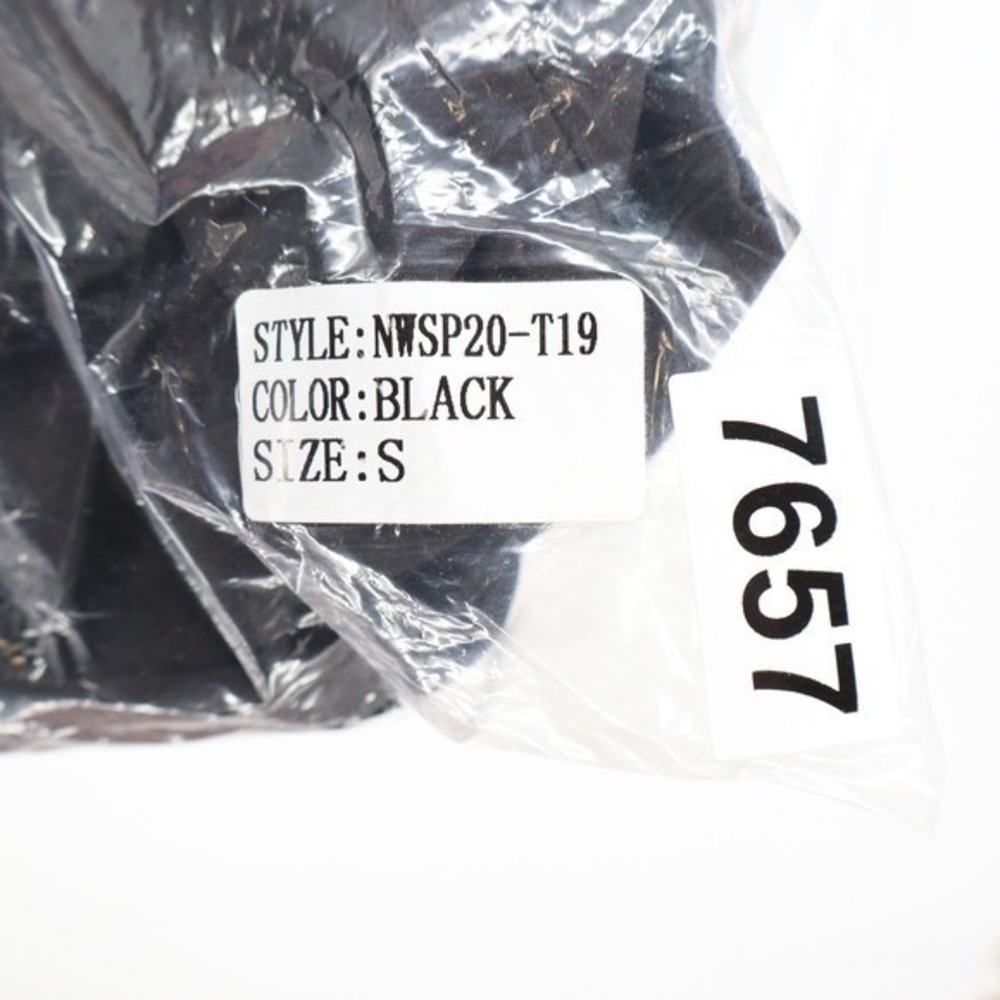 Naked Wardrobe The Statement Black Puff Sleeve Crop Top Small - Picture 8 of 8